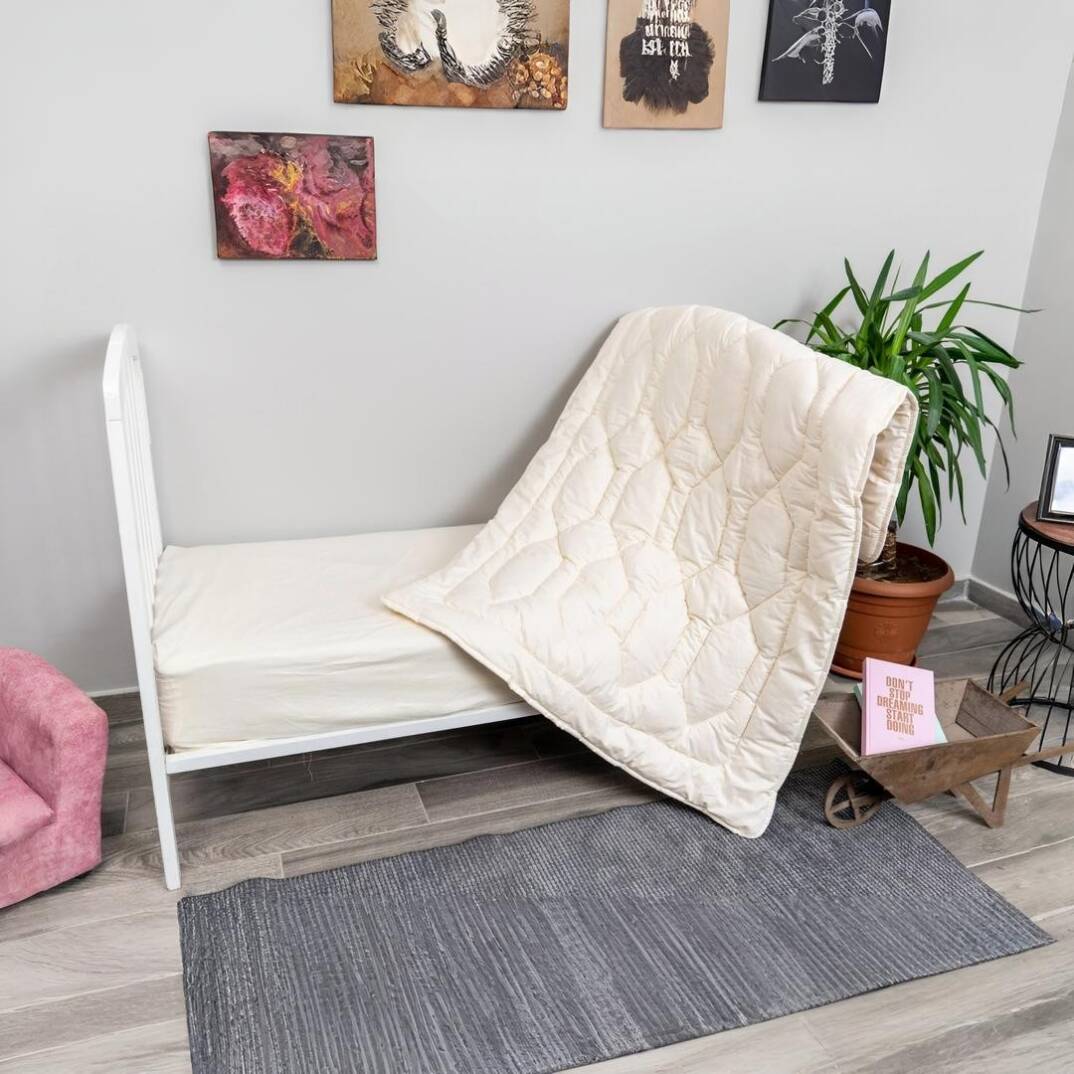 Bebek Yün Yorgan + Alez/ped + Yastık (3’lü bebek seti) %100 Doğal Merinos Yünü - 9