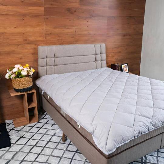 Yazlık İnce Pamuk Yorgan %100 Doğal ve Saf Pamuk Gri