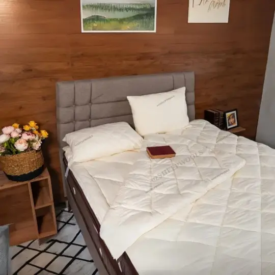 Yün Uyku Seti – Yorgan + Yatak Pedi + Yastık (Tam Set Konfor) %100 Doğal Merinos Yünü  (lütfen açıklamayı okuyun) - 6