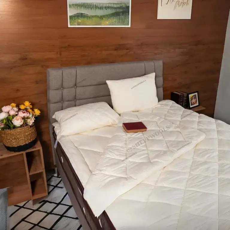 Yün Uyku Seti – Yorgan + Yatak Pedi + Yastık (Tam Set Konfor) %100 Doğal Merinos Yünü  (lütfen açıklamayı okuyun) - 6